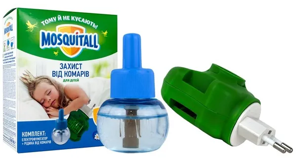 Набір від комарів Mosquitall Ніжний захист для дітей електрофумігатор + рідина, 30 ночей, 30 мл