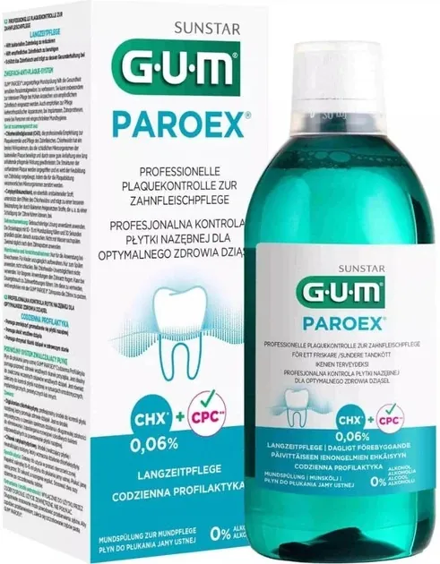 Ополіскувач для порожнини рота GUM Paroex CHX 0.06%, 500 мл