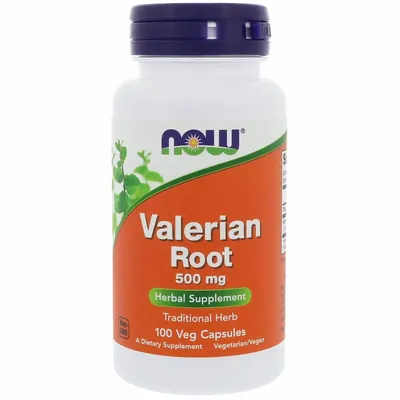 Валеріани корінь NOW Valerian Root 500 мг вег. капсули №100