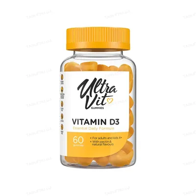Вітамін Д3 VPLab UltraVit Vitamin D3, 60 жувальних пастилок