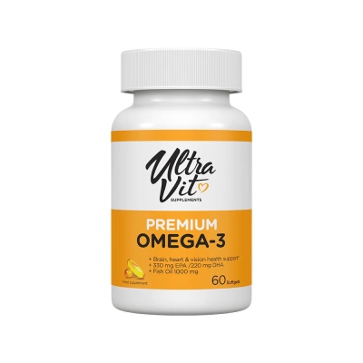 Премиум Омега-3 VPLab UltraVit Premium Omega-3, 60 гелевых капсул