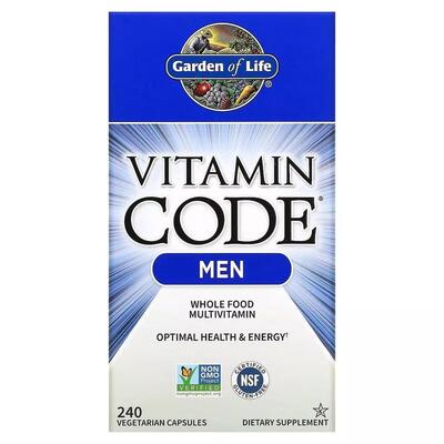 Мультивитамины для мужчин Garden of Life Vitamin Code, 240 вегетарианских капсул