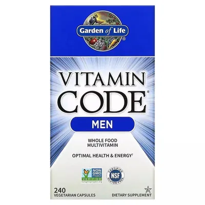 Мультивітаміни для чоловіків Garden of Life Vitamin Code, 240 вегетаріанських капсул