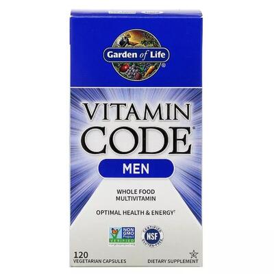 Мультивитамины для мужчин Garden of Life Vitamin Code, 120 вегетарианских капсул