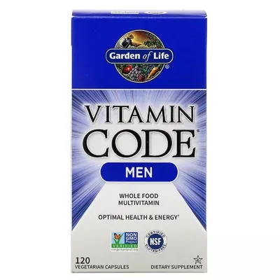 Мультивітаміни для чоловіків Garden of Life Vitamin Code, 120 вегетаріанських капсул