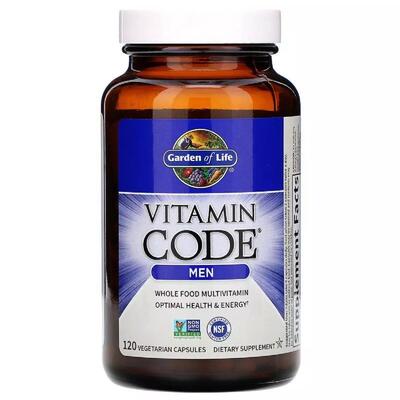Мультивитамины для мужчин Garden of Life Vitamin Code, 120 вегетарианских капсул