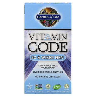 Мультивітаміни для чоловіків 50+ Garden of Life Vitamin Code, 120 вегетаріанських капсул