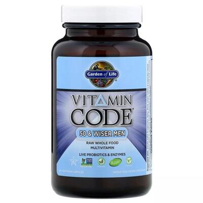 Мультивітаміни для чоловіків 50+ Garden of Life Vitamin Code, 120 вегетаріанських капсул