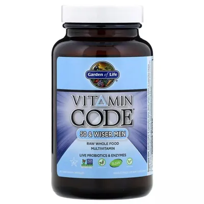 Мультивітаміни для чоловіків 50+ Garden of Life Vitamin Code, 120 вегетаріанських капсул