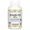 Олія криля California Gold Nutrition Antarctic Krill 1000 мг смак полуниці та лимона, 120 желатинових капсул