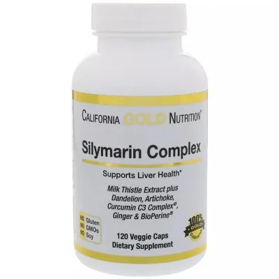 Силімарин комплекс California Gold Nutrition Silymarin Complex вег. капсули №120