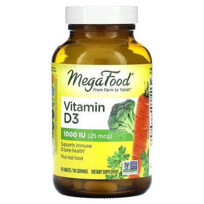 Витамин D3 1000 IU MegaFood, 90 таблеток