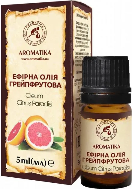Олія ефірна Ароматика Грейпфрутова, 5 мл