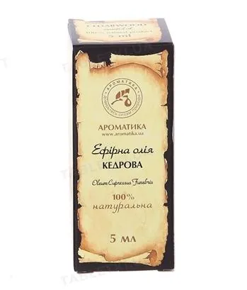 Олія ефірна Ароматика Кедрова, 5 мл