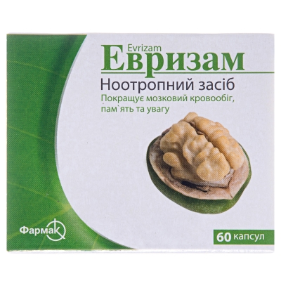 Эвризам капсулы по 400 мг/25 мг №60 (10х6)