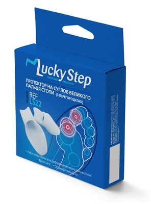 Протектор на кісточку Lucky Step LS22 на великий палець стопи, з перегородкою, розмір 2