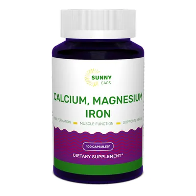 Кальцій Магній та Залізо Sunny Caps Calcium, Magnesium and Iron Powerfull капсули №100