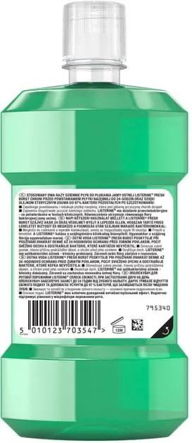Ополіскувач для порожнини рота Listerine Fresh Burst Сплеск свіжості, 500 мл