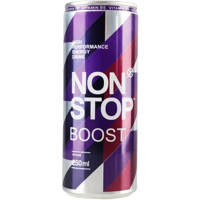 Напій енергетичний Non Stop Boost сильногазований, 250 мл