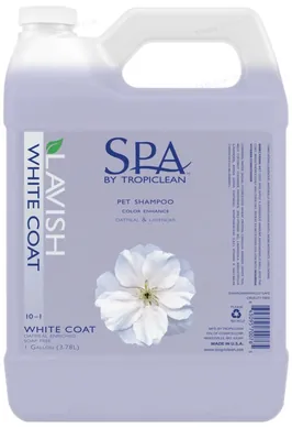 Шампунь TropiClean Spa Біла шерсть, концентрат, для собак та котів, 3,8 л