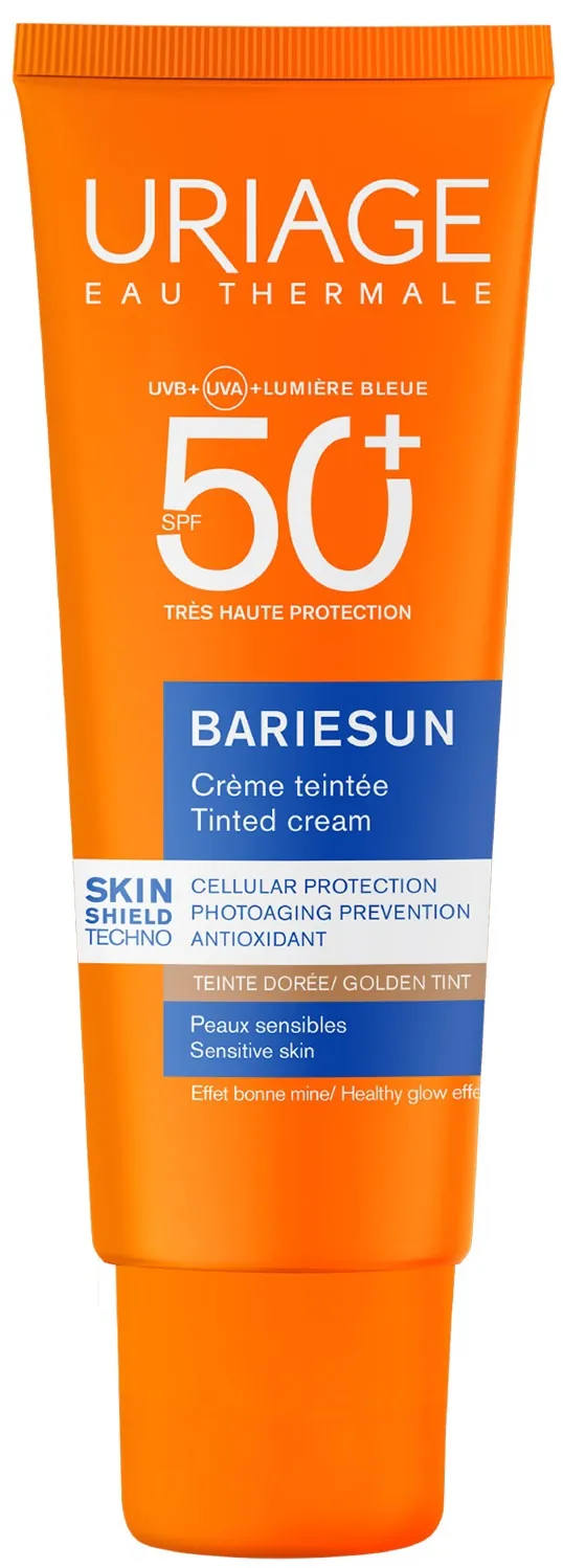 Крем тональний сонцезахисний Uriage Bariesun SPF50+ тон золотистий, 50 мл