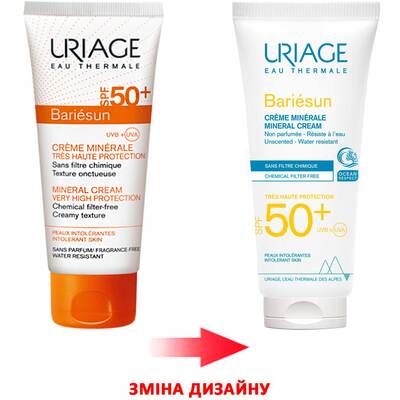 Крем солнцезащитный Uriage Bariesun минеральный для лица и тела, SPF50+, 100 мл