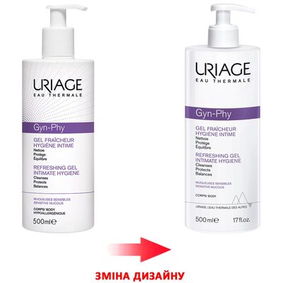 Гель для інтимної гігієни Uriage Gyn-phy освіжаючий, 500 мл