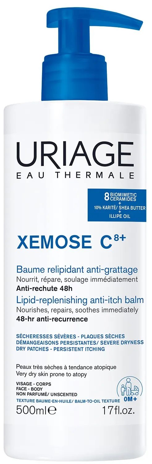 Бальзам-масло Uriage Xemose C8+заспокійливий, пом'якшує свербіж, 500 мл