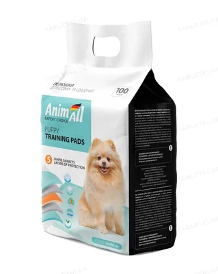Пелюшки для собак та цуценят AnimAll Puppy Training Pads 60 х 60 см, 100 штук