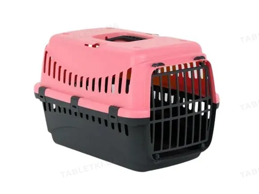 Переноска для тварин Bergamo GIPSY 2 large Corall,  пластикові дверцята, 58х38х38 см