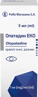 Опатадин еко краплі оч., р-н 1 мг/мл по 5 мл №1 у флак.-крап.