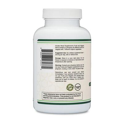 Щоденні фрукти й овочі Double Wood Daily Fruits and Veggies, 180 капсул