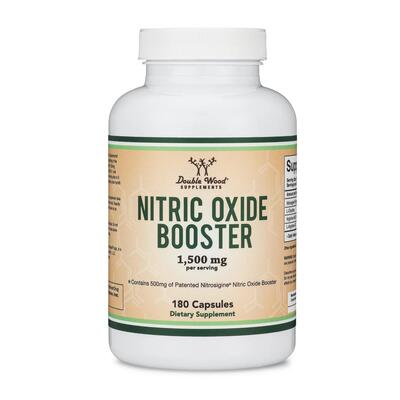 Предтренировочный комплекс Double Wood Nitric Oxide Booster 1500 мг, 180 капсул