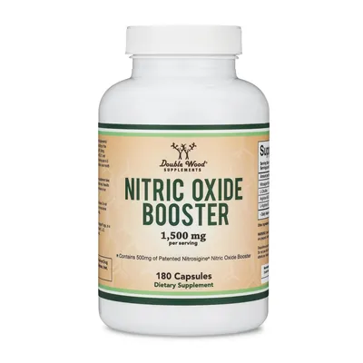 Передтренувальний комплекс Double Wood Nitric Oxide Booster 1500 мг, 180 капсул