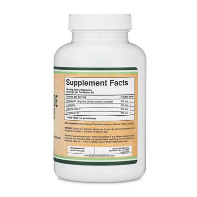 Предтренировочный комплекс Double Wood Nitric Oxide Booster 1500 мг, 180 капсул
