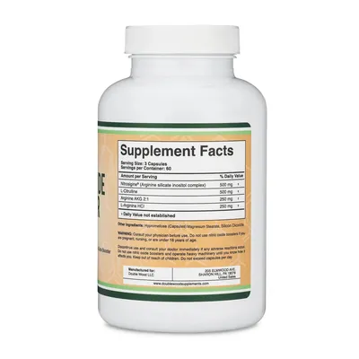 Передтренувальний комплекс Double Wood Nitric Oxide Booster 1500 мг, 180 капсул