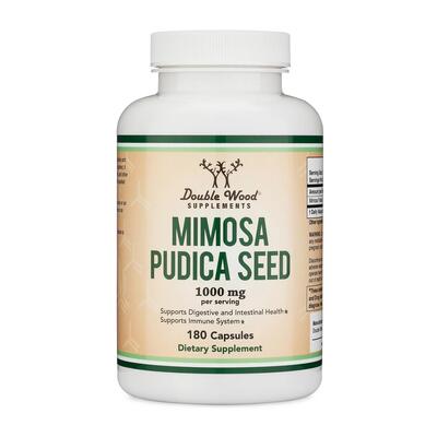 Мимозы семена Double Wood Mimosa Pudica Seed 1000 мг, 180 капсул
