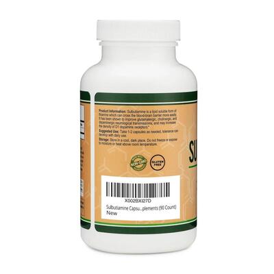 Сульбатіамін (вітамін В1) Double Wood Sulbutiamine 200 мг, 90 капсул