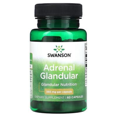 Комплекс для надпочечников Swanson Adrenal Glandular 350 мг, 60 капсул