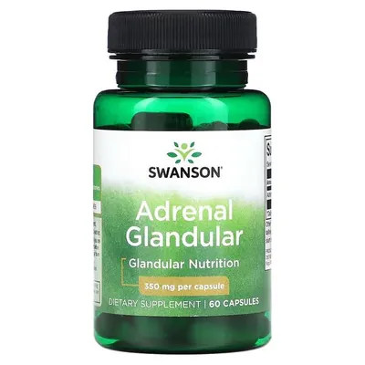 Комплекс для наднирників Swanson Adrenal Glandular 350 мг, 60 капсул