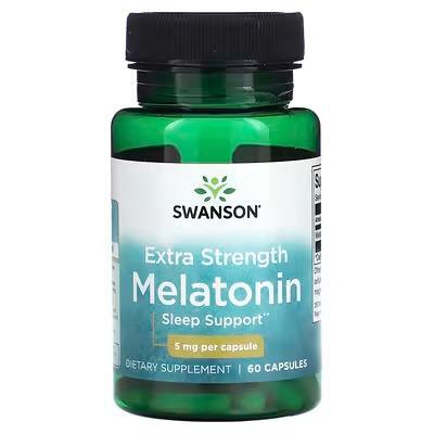 Мелатонин Swanson Melatonin Extra Strength 5 мг, 60 капсул
