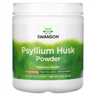 Лушпиння Подорожника Swanson Psyllium Husk Powder без смаку, 340 г
