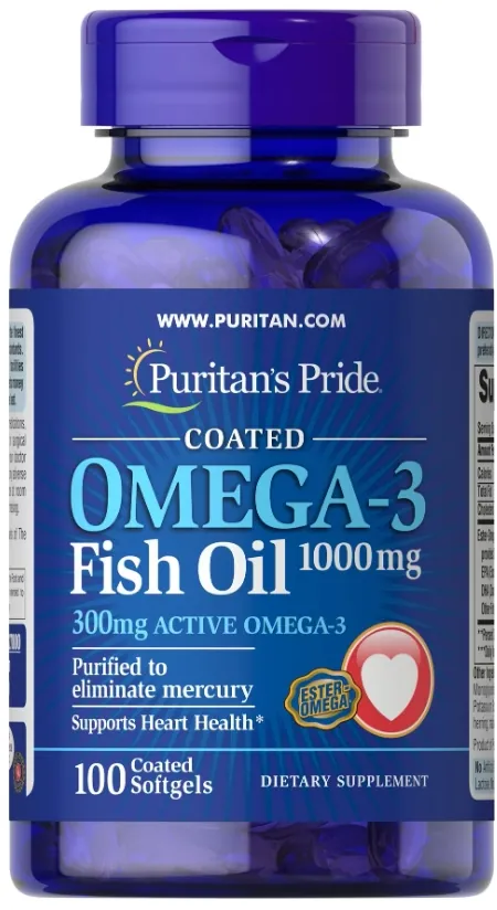 Омега-3 Puritan's Pride Omega-3 Fish Oil 1000 мг, 100 м'яких капсул