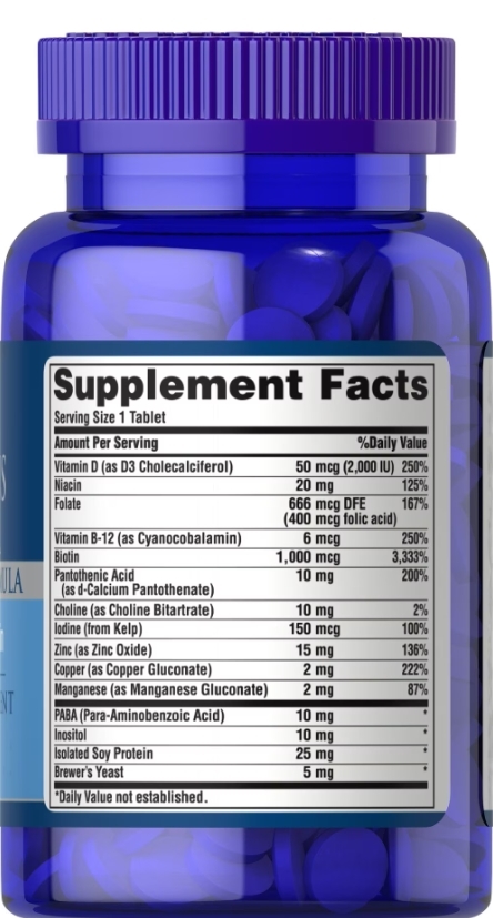 Витамины для волос Puritan's Pride Vitamins for the Hair, 60 таблеток