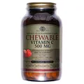 Вітамін С Solgar Vitamin C 500 мг зі смаком журавлини та малини жувальні таблетки №90