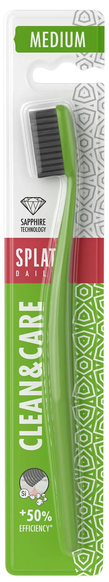 Зубна щітка Splat Daily Clean&Care середня