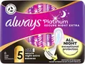 Прокладки гігієнічні Always Platinum Secure Night Extra, 7 крапель, 5 розмір, 8 шт