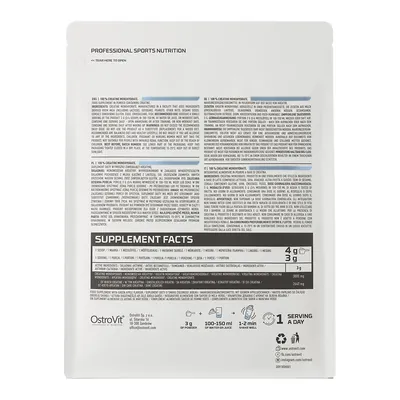 Креатин моногідрат OstroVit Creatine Monohydrate без смаку, 500 г