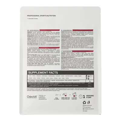 Креатин моногідрат OstroVit Creatine Monohydrate вишня, 500 г