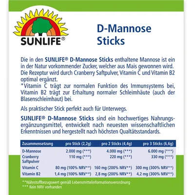 Д-маноза Sunlife D-Manosse Stiks порошок по 2,2 г №20 у саше